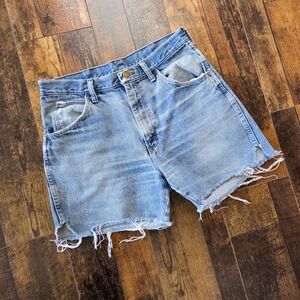 Vintage Long Denim Cutoff Shorts / Faded Glory Jean Shorts / High Waist